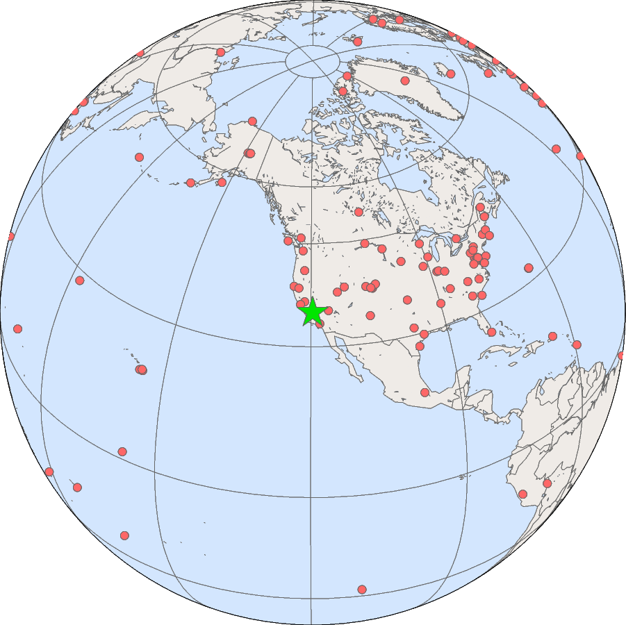 Location of SOLRAD site at Hanford, CA.