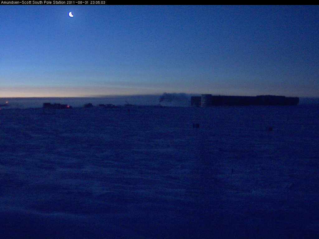 Image for Polar Sunrise and the Ozone Hole at South Pole, Antarctica: Sept. 22, 2012 